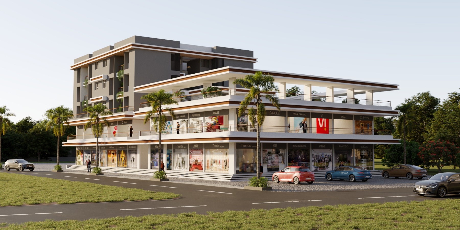 Architectural view of Omkar Complex — Phase 2