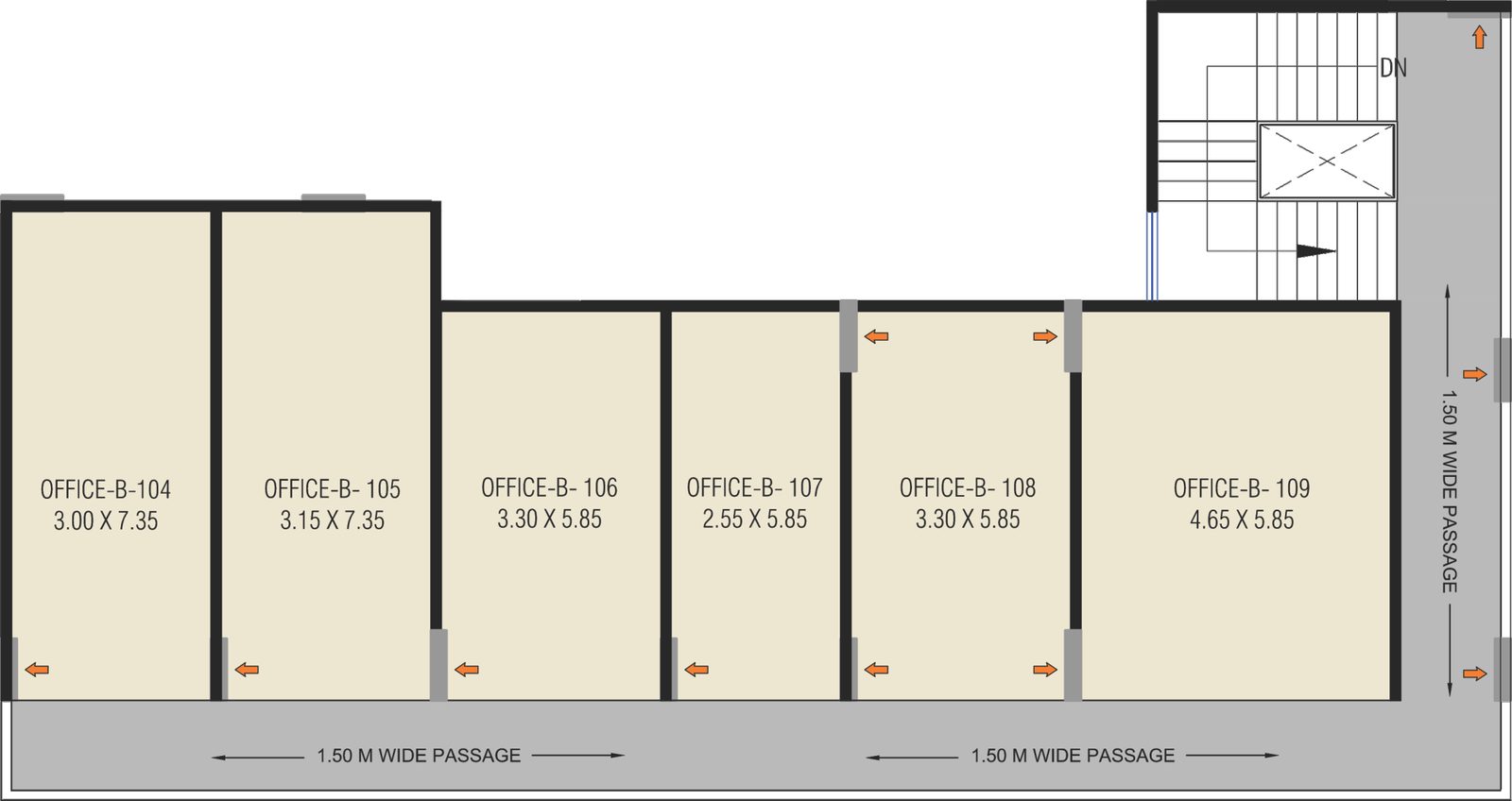 Commercial plan — office units